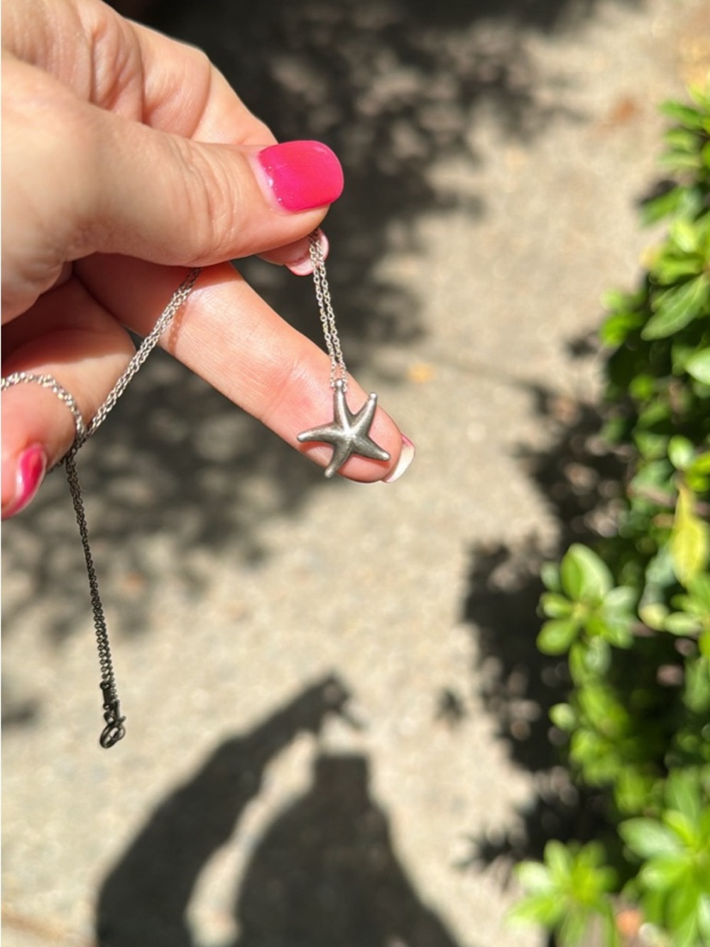 Tiffany & Co. Starfish Pendant Necklace - Silver